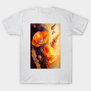 Beautiful poppies watercolor T-Shirt